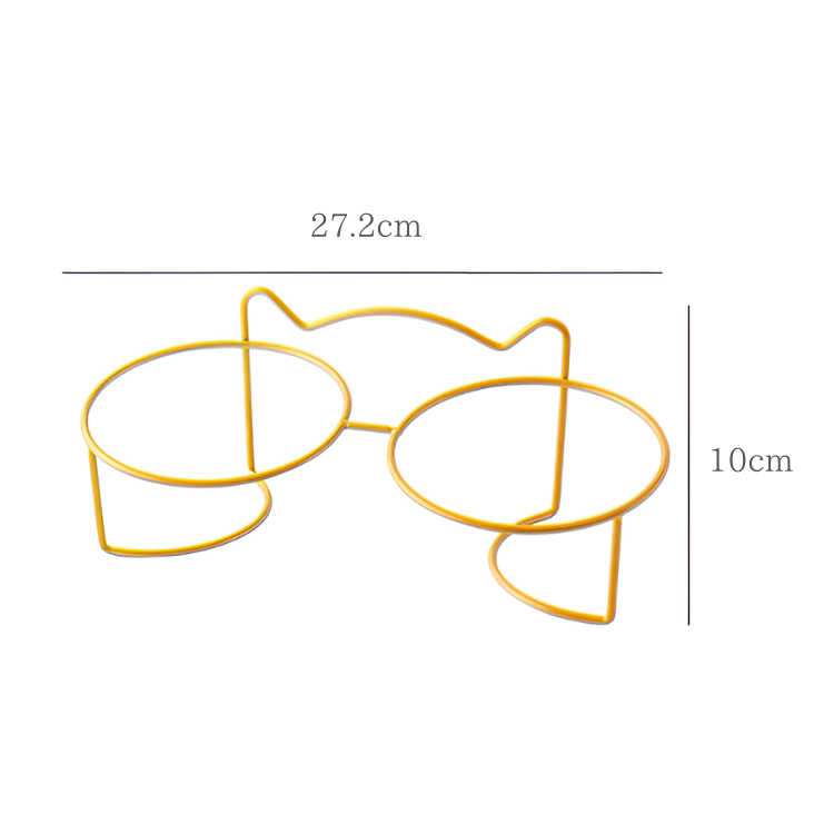 猫耳デザインフェミニンペットフードボウル