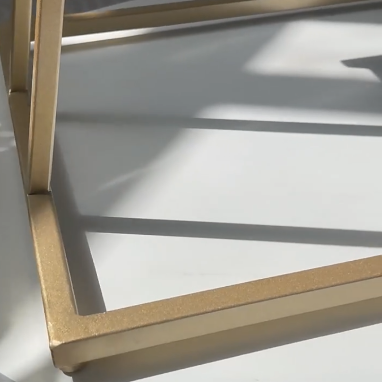 【即納商品】ホワイト×ゴールドドレッサーチェア