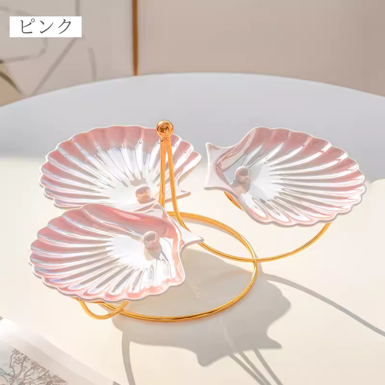 フェミニンシェルモチーフプレートセット