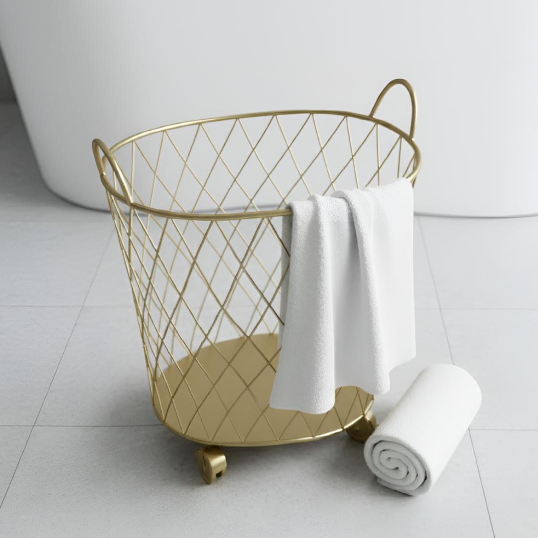 ゴールド ランドリーバスケット – MUSE HOME｜海外インテリア雑貨