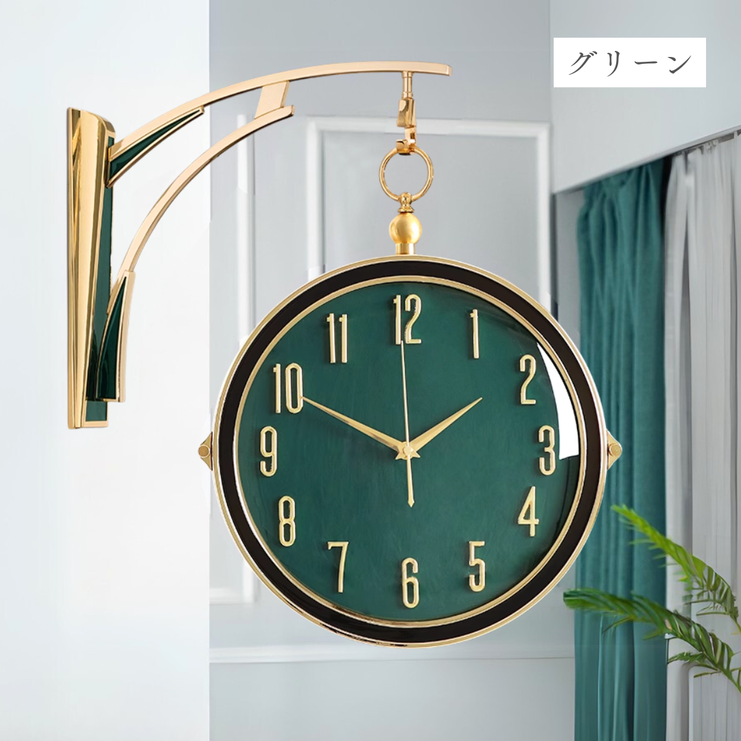 ライトラグジュアリーダブルサイドクロック