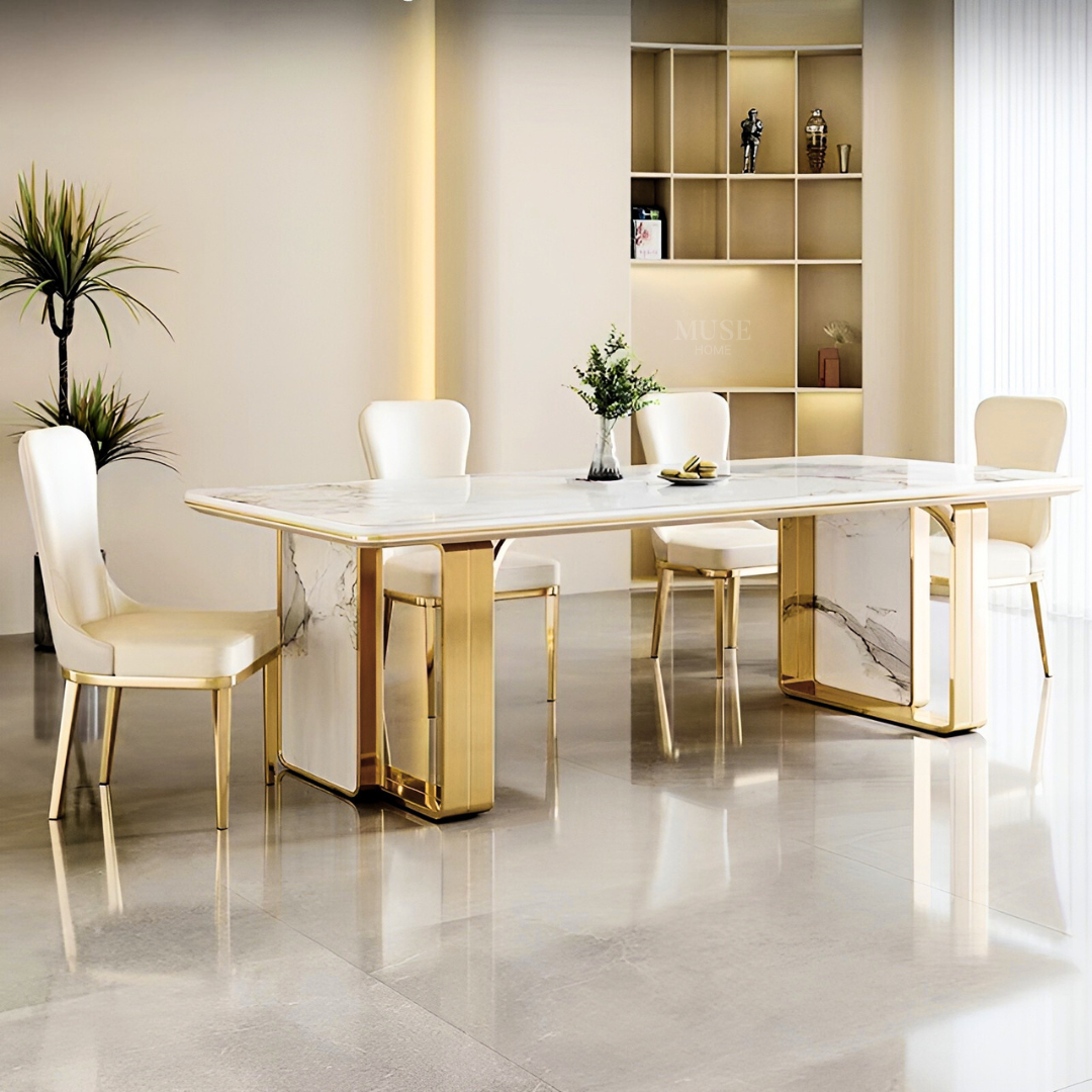 ソレイユゴールドダイニングテーブルセット – MUSE HOME|海外 ソレイユゴールドダイニングテーブルセット – MUSE HOME|海外