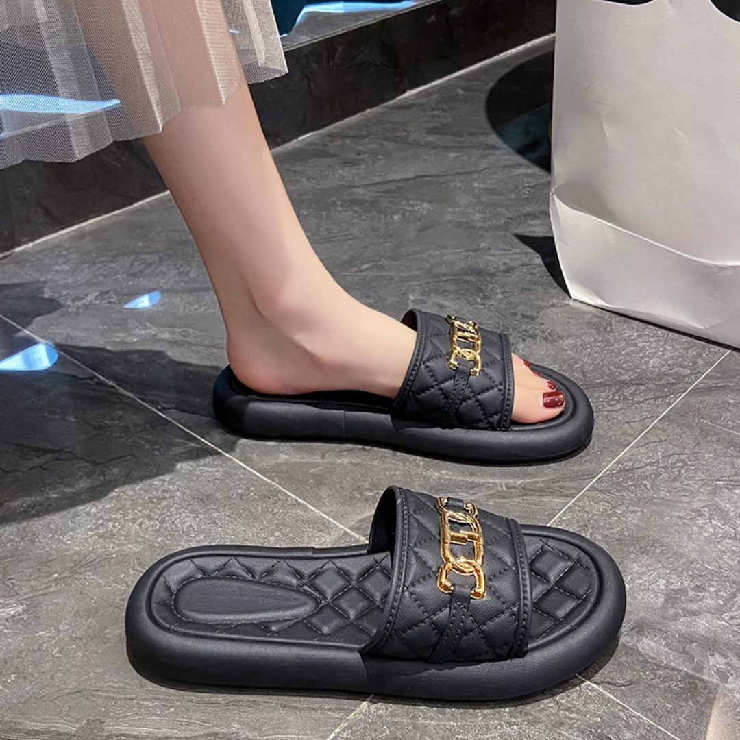キルティングチェーンルームシューズ【2点以上で10%OFF】