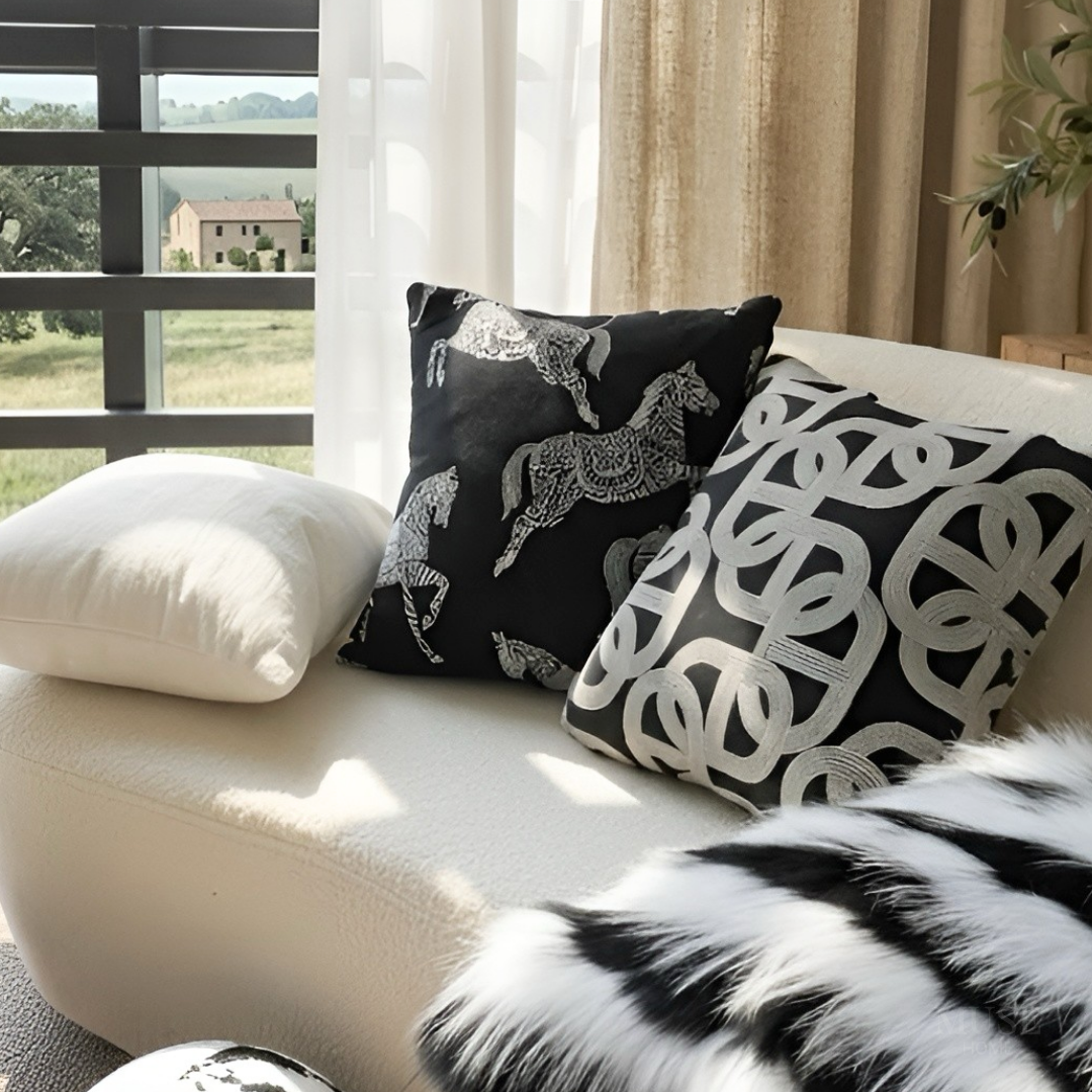 【早割対象】モノトーンモダンアクセントクッション