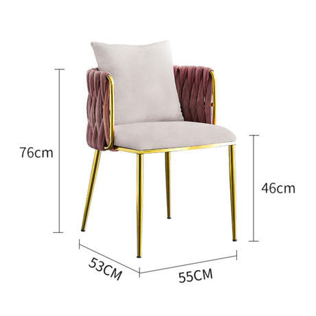 ゴールドラインダイニングチェア(3カラー)