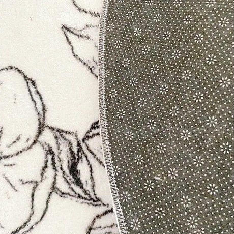 ボタニカルデザインサークルラグ