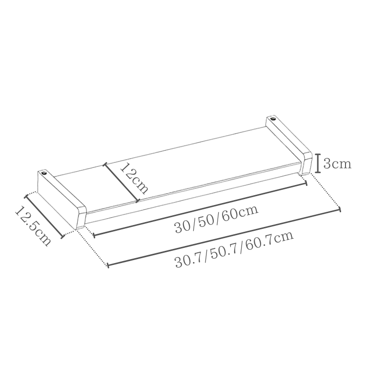 ホワイト大理石ウォールシェルフ