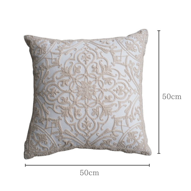 アンティークレース刺繍クッションカバー