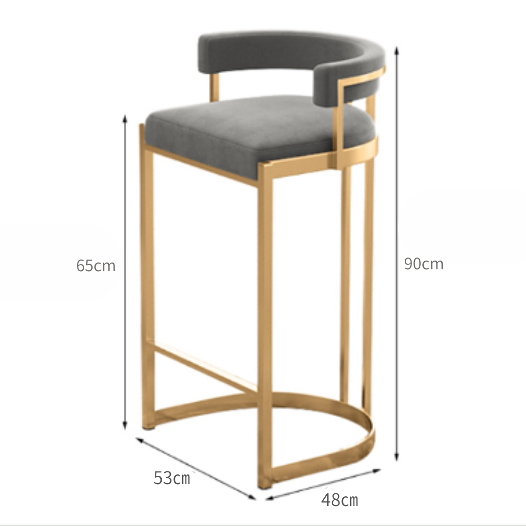 モダンゴールドハイチェア