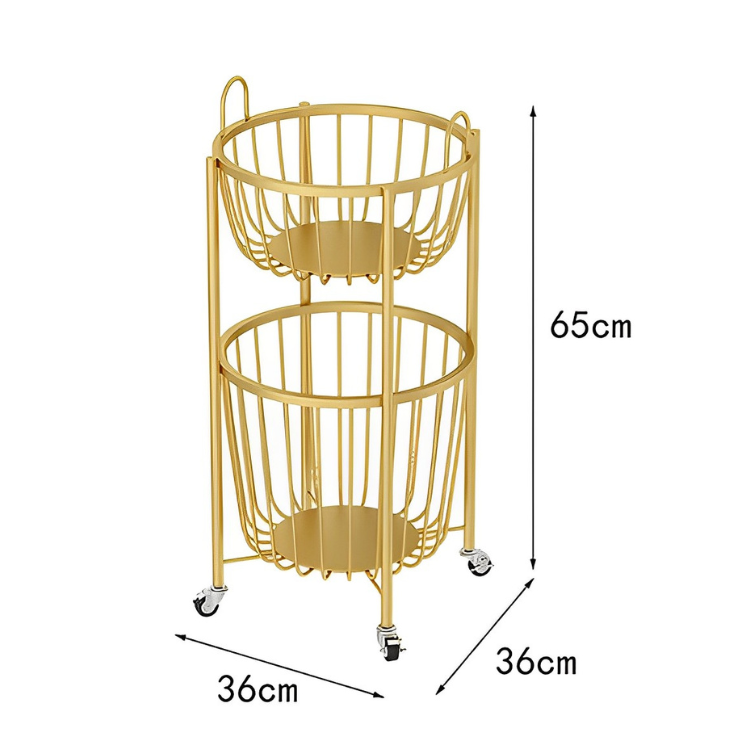 ゴールドダブルワイヤーバスケット
