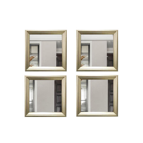 ゴールドフレームスクエアミラー【シングル】