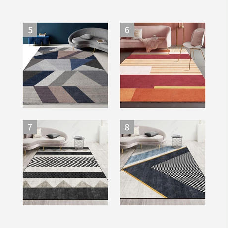 マルチブロッキングデザインラグ(8タイプ)