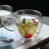 ハートモチーフダブルウォールグラス