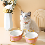 猫耳デザインフェミニンペットフードボウル