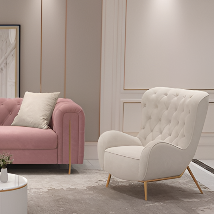 ヨーロピアンフェミニンシングルソファ – MUSE HOME|海外インテリア ヨーロピアンフェミニンシングルソファ – MUSE HOME|海外インテリア