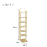 スタイリッシュゴールドシューズラック