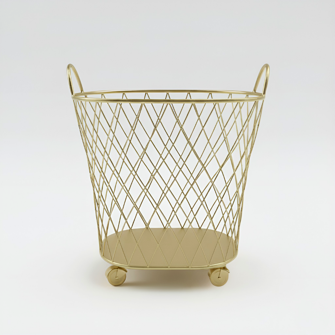 ゴールド ランドリーバスケット