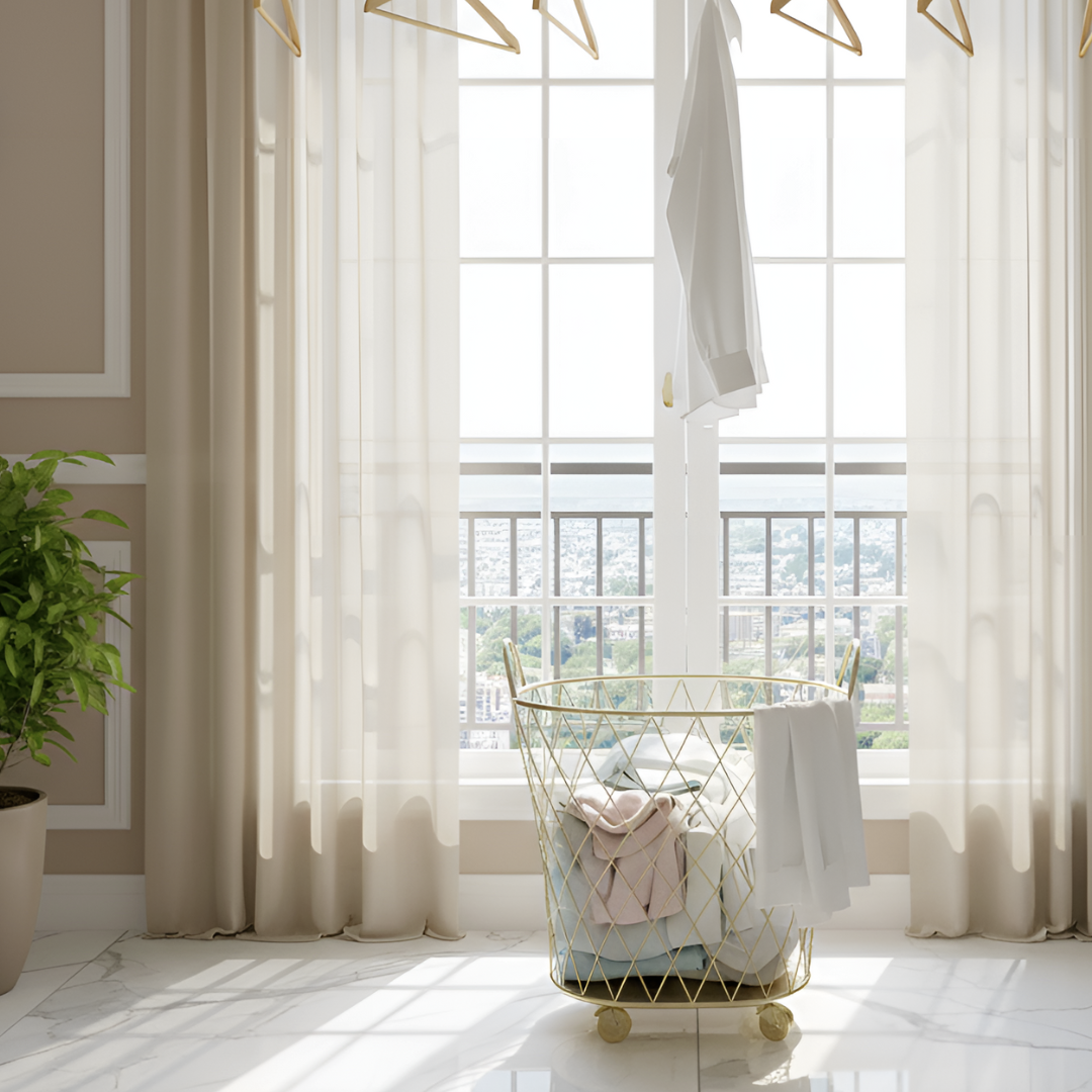 ゴールド ランドリーバスケット