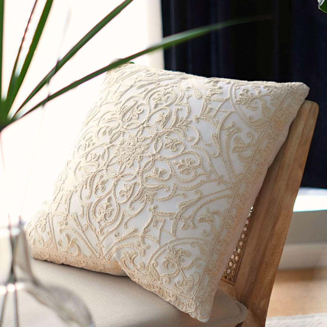 即納商品】アンティークレース刺繍クッションカバー – MUSE HOME｜海外