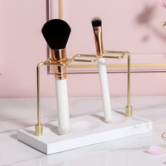 大理石調ゴールドメイクブラシスタンド