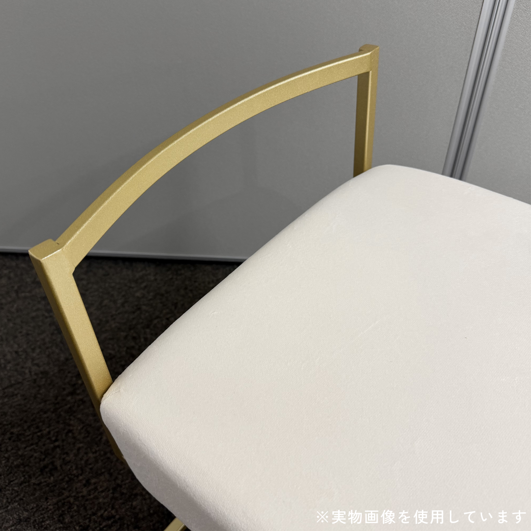 【即納商品】ホワイト×ゴールドドレッサーチェア