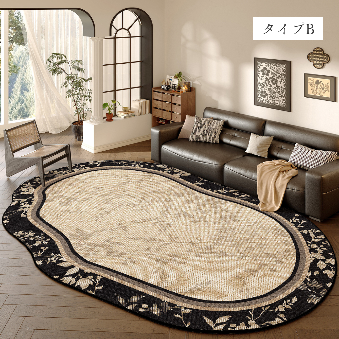 【一部即納商品あり】クラシックボタニカルシルエットラグ