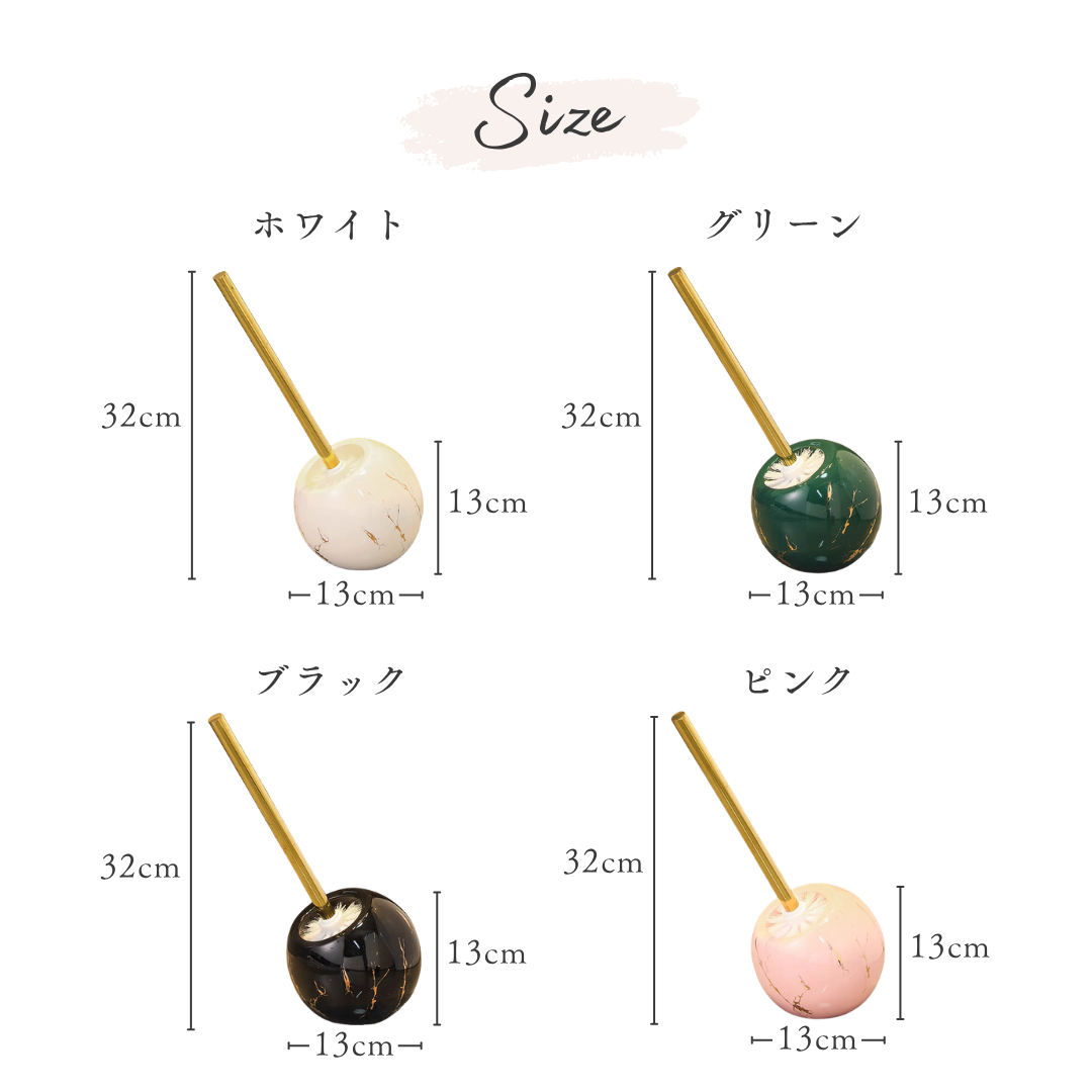 【早割対象】ラウンドマーブルデザイントイレブラシ