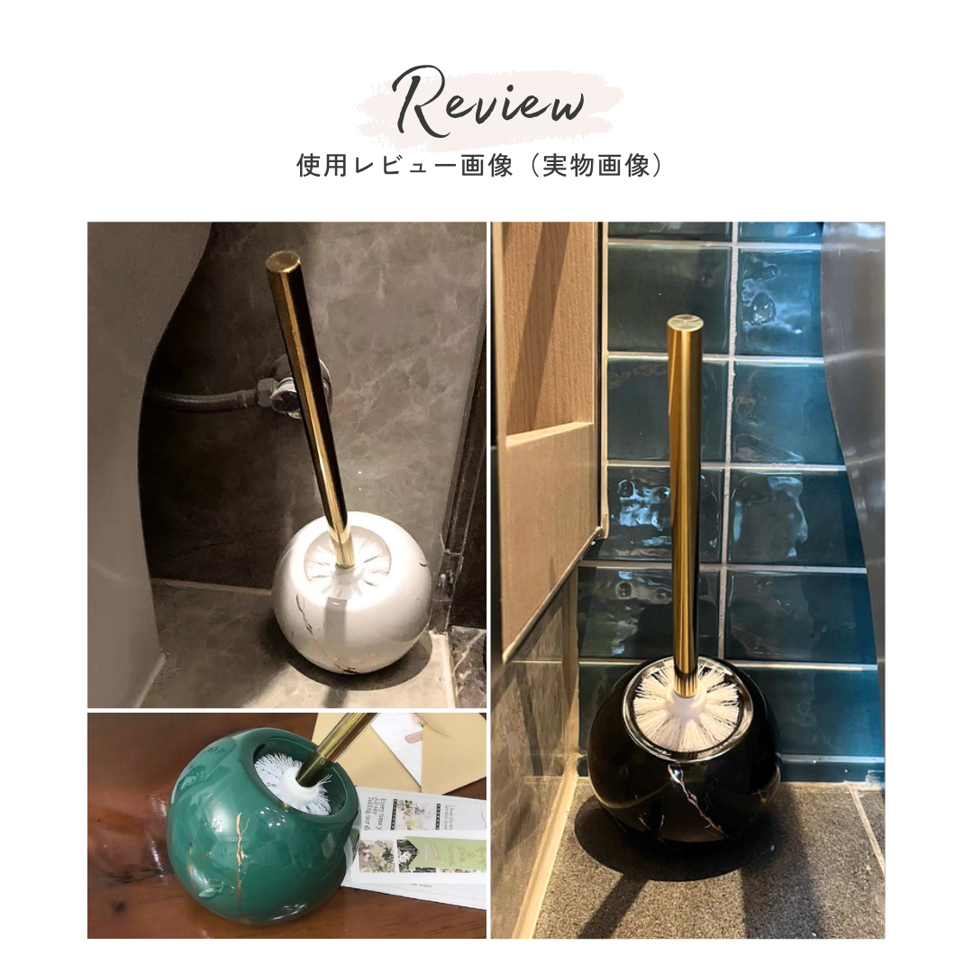 【早割対象】ラウンドマーブルデザイントイレブラシ
