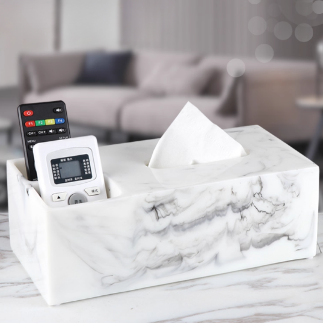 マーブル柄ノーブルティッシュケース