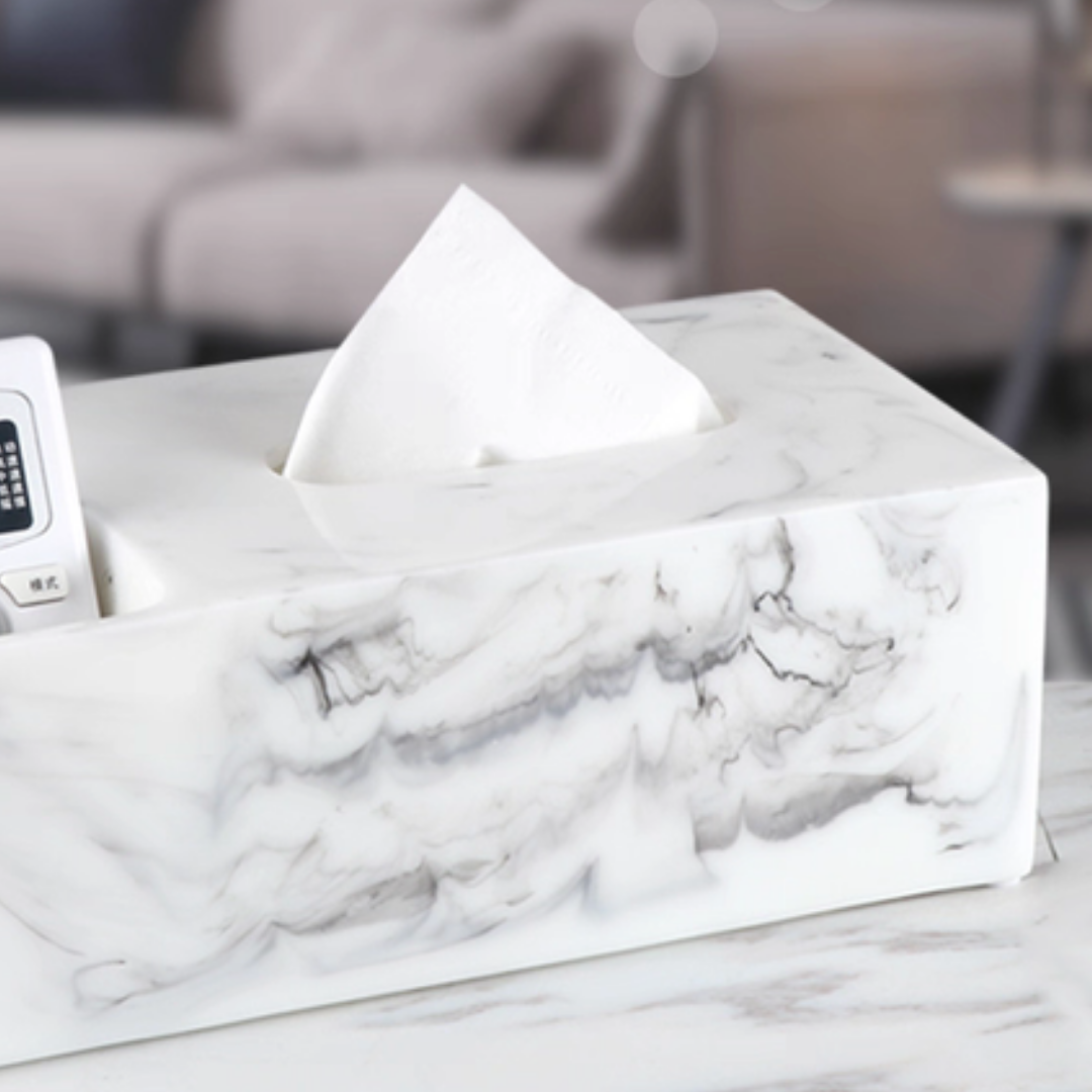 マーブル柄ノーブルティッシュケース