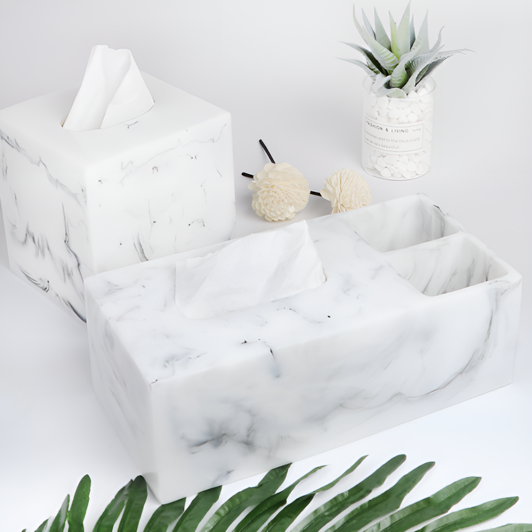 マーブル柄ノーブルティッシュケース