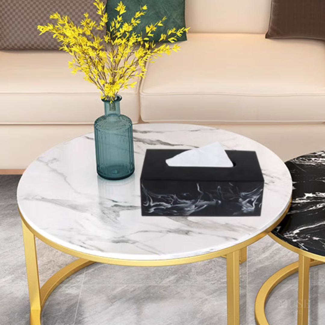 マーブル柄ノーブルティッシュケース