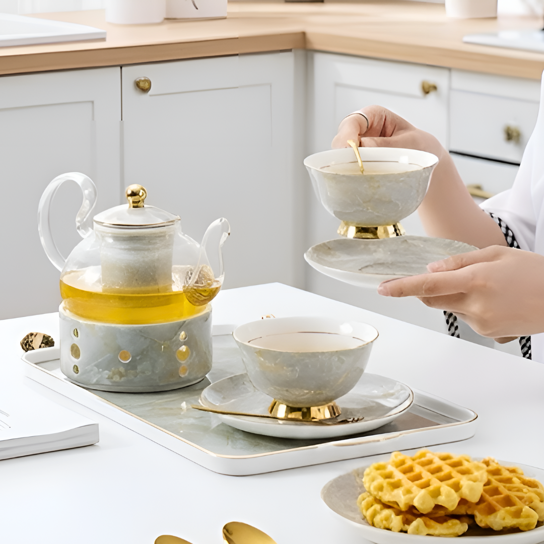 マーブルゴールドティータイムセット