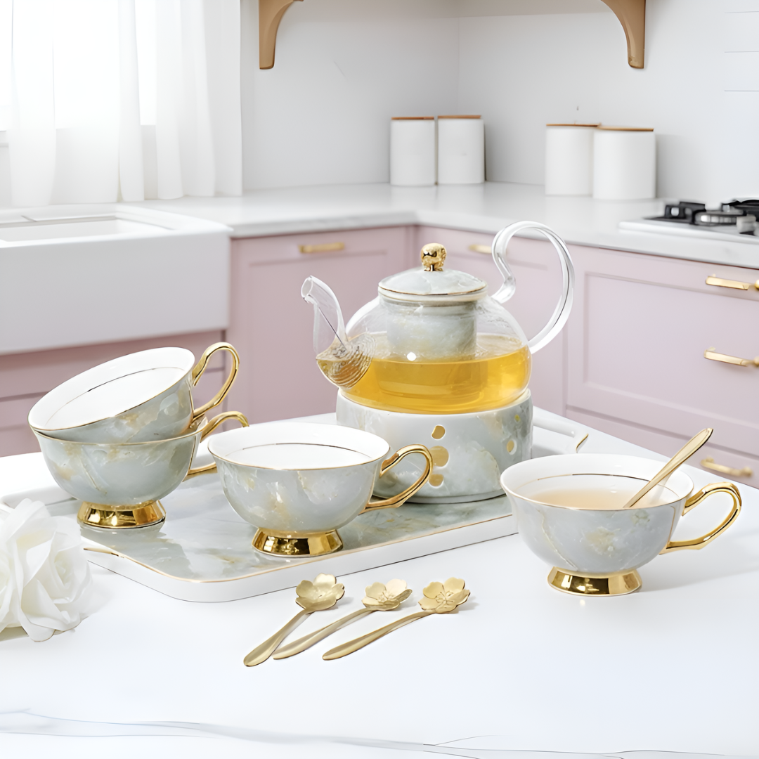 マーブルゴールドティータイムセット