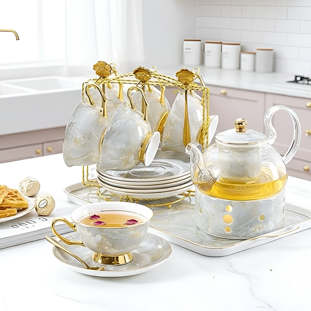 マーブルゴールドティータイムセット