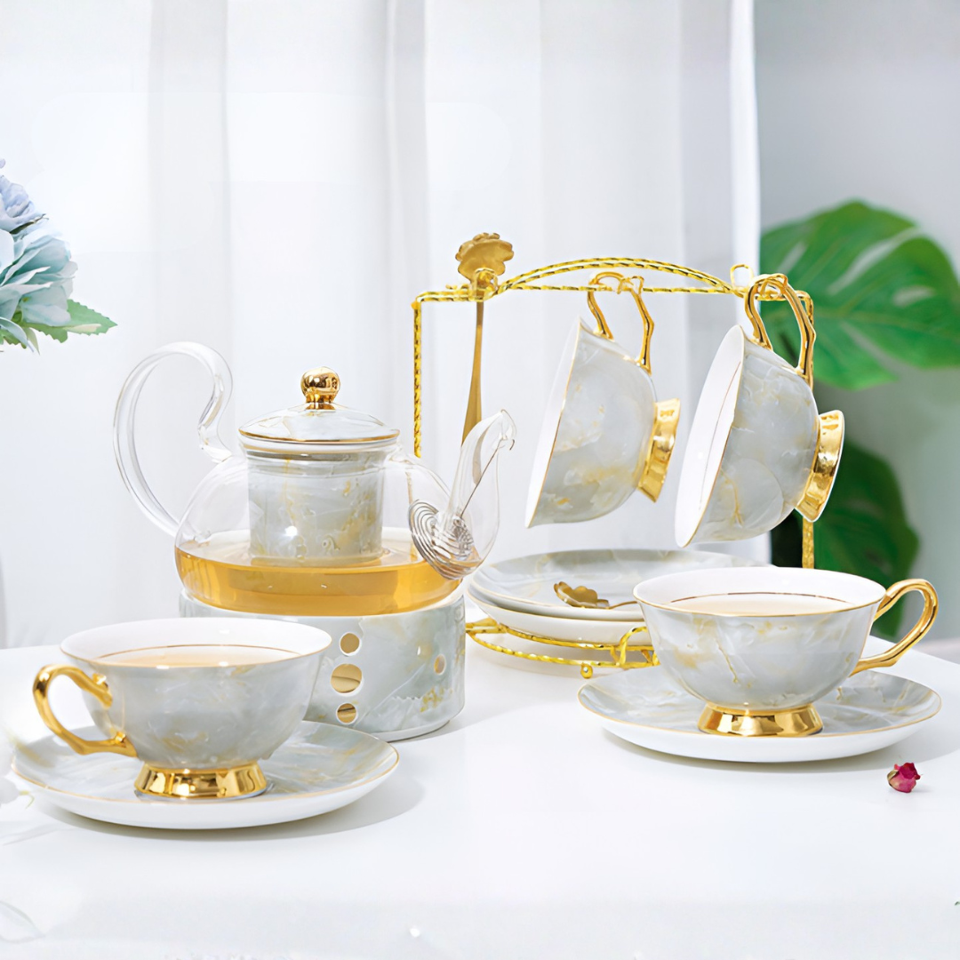 マーブルゴールドティータイムセット