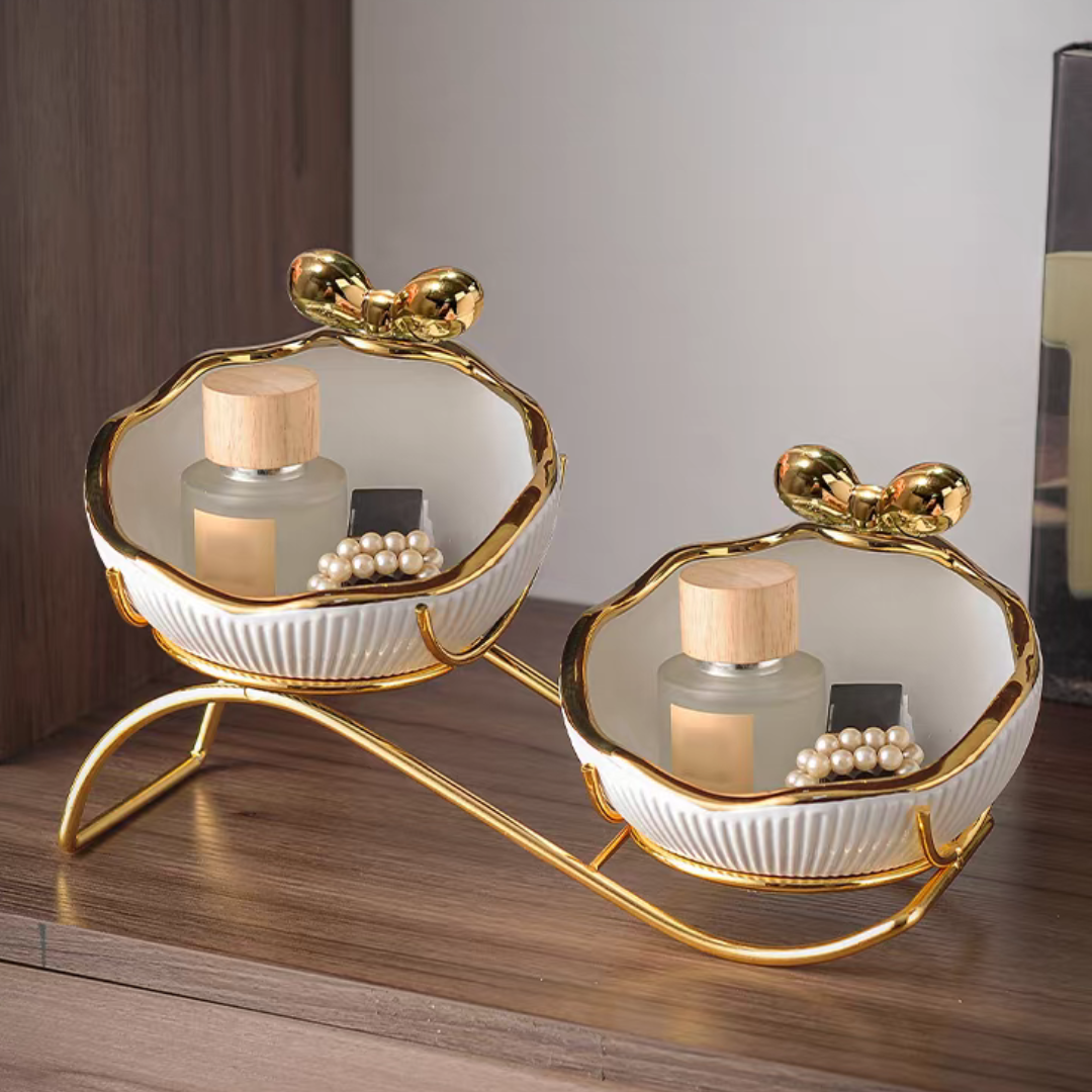 【早割対象】ゴールドリボンアクセントダブルトレイ