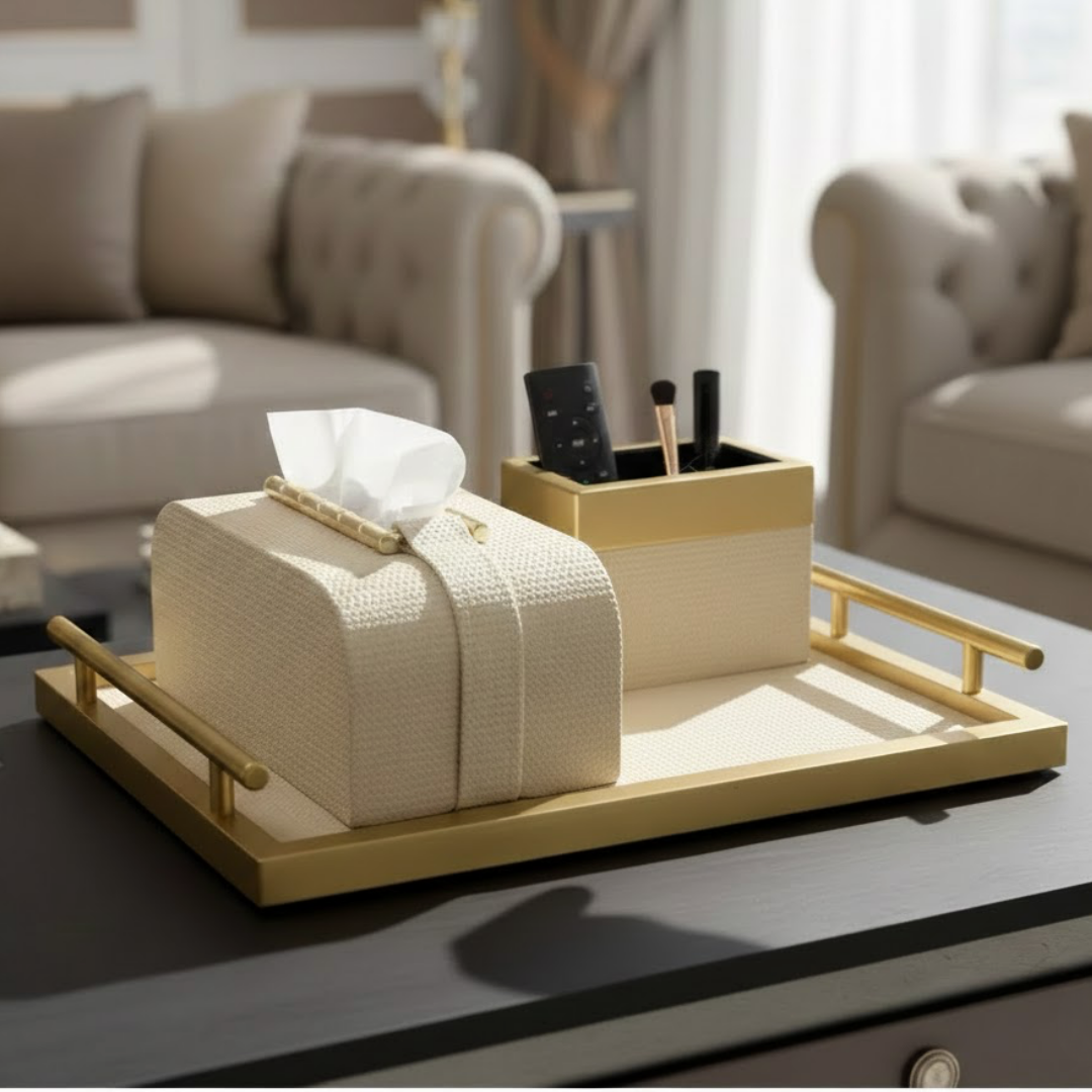 モダンナチュラルティッシュケースセット