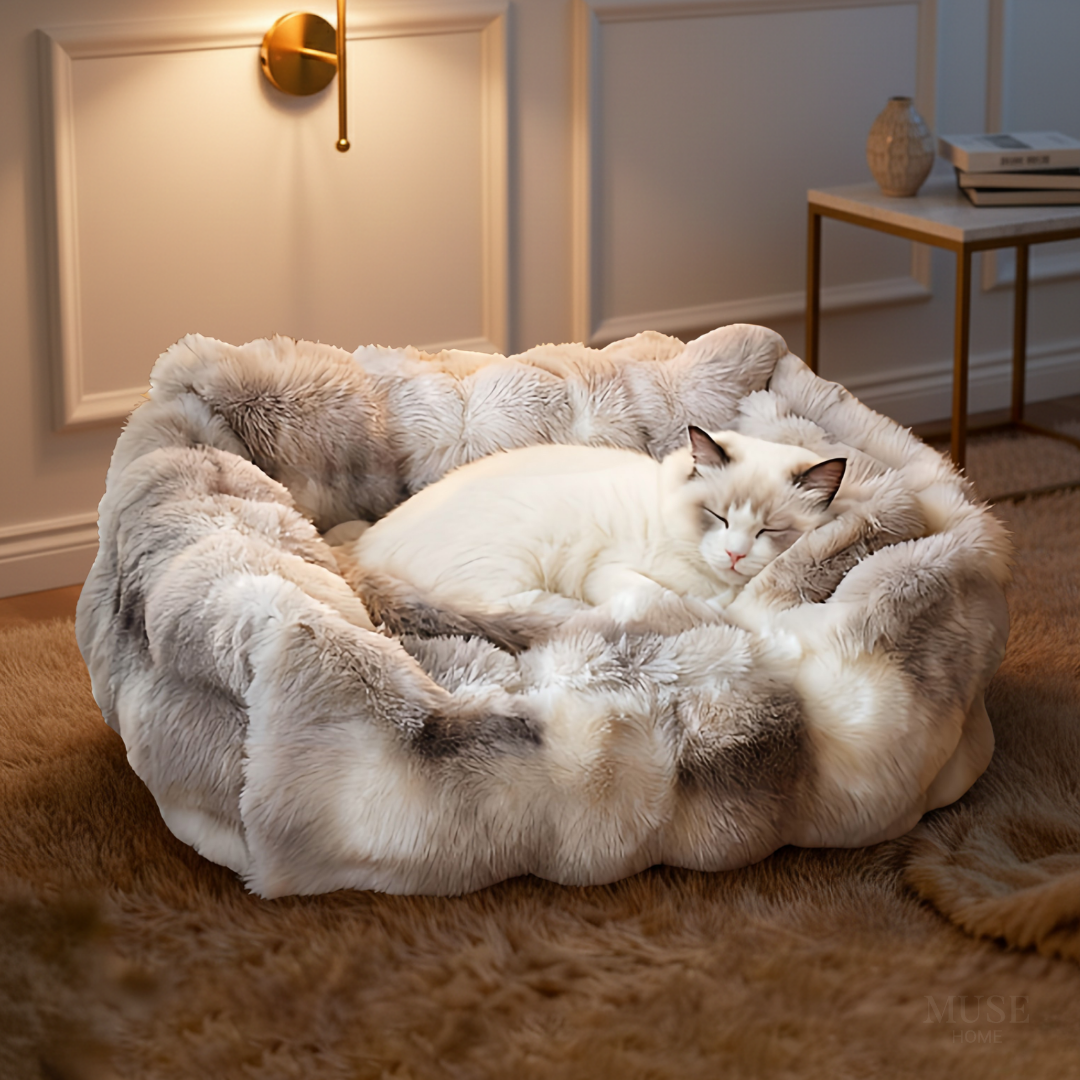 グレージュウォームペットベッド