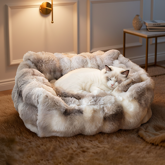 グレージュウォームペットベッド