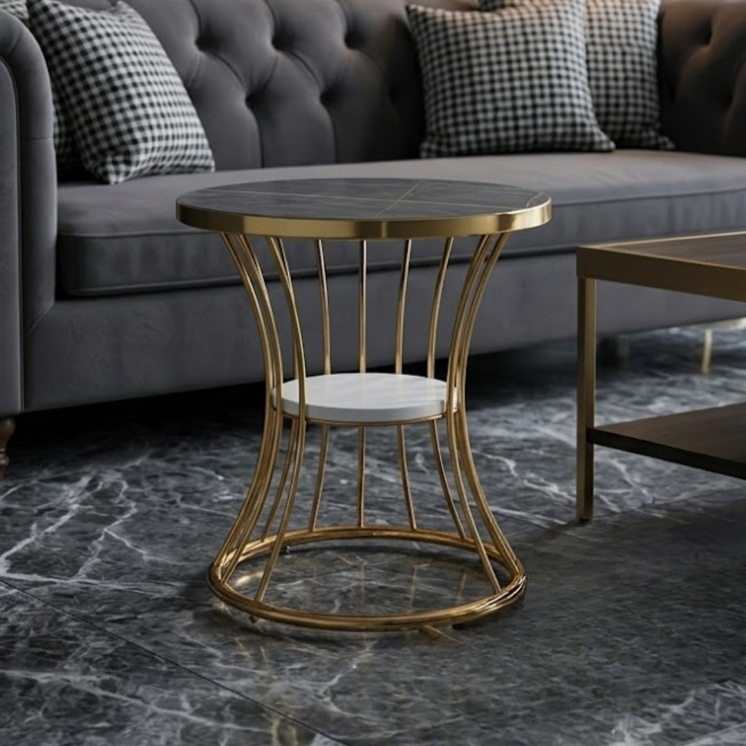 【早割対象】グレイスゴールドサイドテーブル