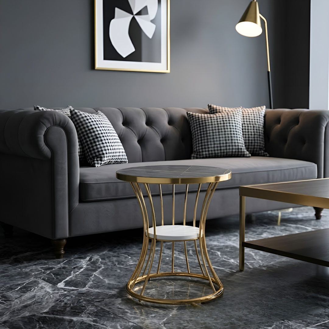 【早割対象】グレイスゴールドサイドテーブル