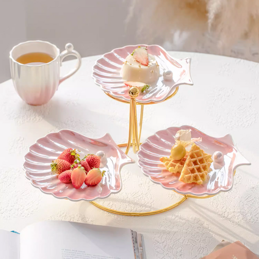 フェミニンシェルモチーフプレートセット