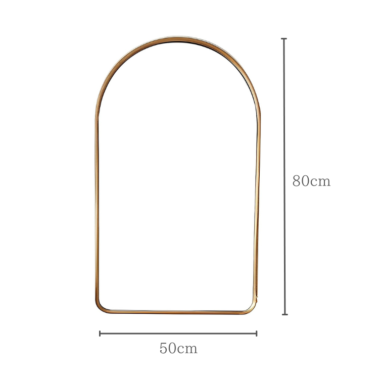 アーチ型ゴールドフレームミラー