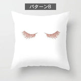 リネンコットンデザインクッションカバー