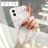 大理石柄クリアマーブル iPhoneケース
